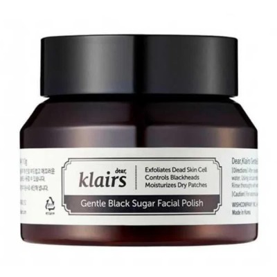 ексфолианти,klairs,gentle,black,sugar,110g,face,scrub,golden
