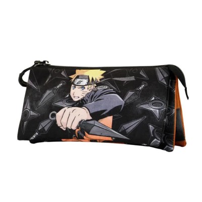 канцеларски,принадлежности,karactermania,naruto,shippuden,triple,pocket,uzumaki,pencil,case,black,(multicolor)