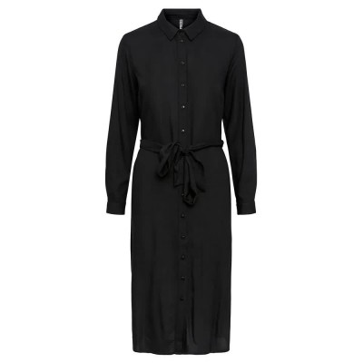 рокля,дамски,поли,и,рокли,pieces,cammie,long,sleeve,midi,dress,black
