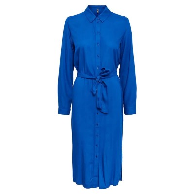 рокля,дамски,поли,и,рокли,pieces,cammie,long,sleeve,midi,dress,blue,(mazarine,blue)