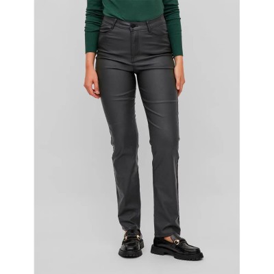 панталони,дамски,панталони,vila,commit,coated,high,waist,pants,black,(black)