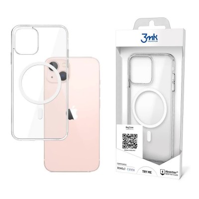 други,аксесоари,3mk,apple,iphone,13,mag,phone,case,white,(clear,black)