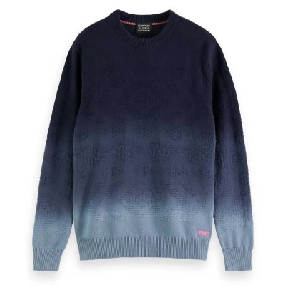 блуза,мъжки,пуловери,scotch,&,soda,dip,dye,jacquard,sweatshirt,blue
