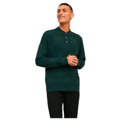 мъжки,блузи,с,яка,jack,&,jones,checker,long,sleeve,polo,green,(magical,forest)