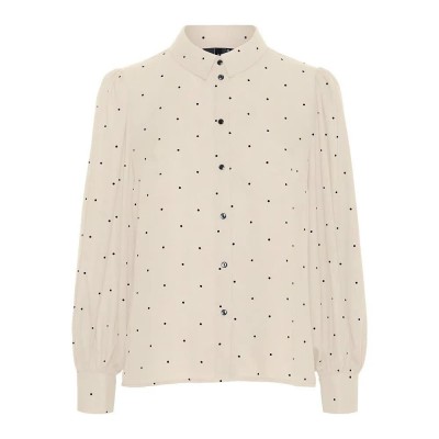 риза,с,дълъг,ръкав,дамски,блузи,дамски,ризи,vero,moda,maya,poel,long,sleeve,shirt,detail,black,dots,birch,(beige)