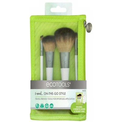 специфични,козметични,продукти,ecotools,kit,on,the,go,style,makeup,brushes,silver
