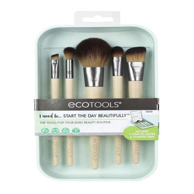специфични,козметични,продукти,ecotools,start,the,day,beautifully,kit,makeup,brushes,golden