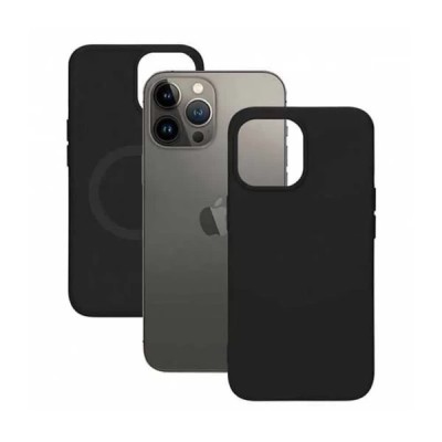 други,аксесоари,ksix,soft,magcharge,iphone,14,pro,max,silicone,phone,case,black,(black)