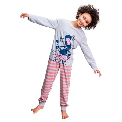 пижама,детски,пижами,disney,minnie,long,sleeve,pyjama,grey,pink,(gray,pink)