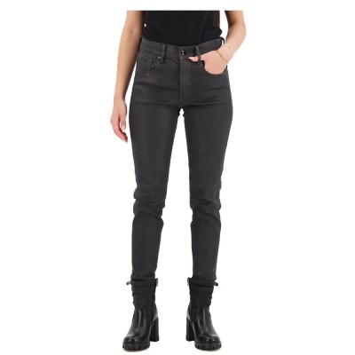 дънки,дамски,панталони,g,star,3301,skinny,fit,jeans,magma,cobler,(black)