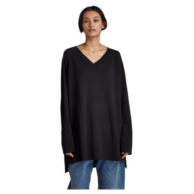 блуза,дамски,пуловери,дамски,плетени,дрехи,g,star,d22503,b692,oversized,v,neck,sweater,brown