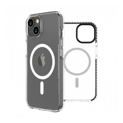 други,аксесоари,muvit,for,change,recycletek,magsafe,shockproof,3m,iphone,14,plus,silicone,phone,case,clear,(clear,black)