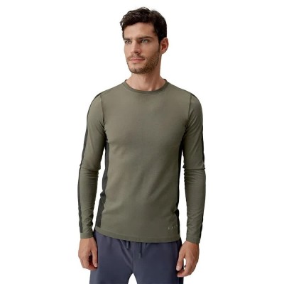 тениска,мъжки,тениски,born,living,yoga,kilux,long,sleeve,t,shirt,bleached,kaki,(green)