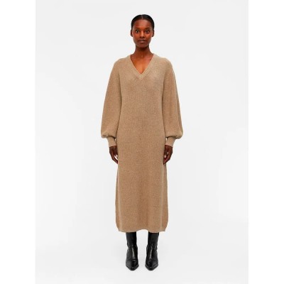 рокля,дамски,поли,и,рокли,object,malena,long,sleeve,dress,brown