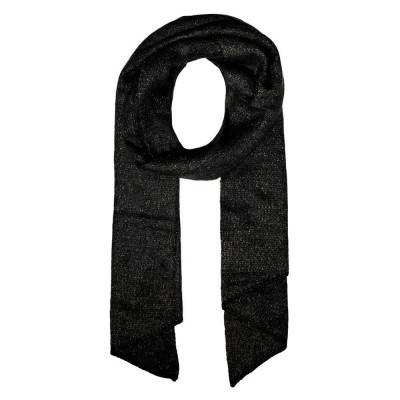 шал,ръкавици,шапки,и,шалове,pieces,pyron,lurex,long,scarf,black,detail,gold,lurex,(black)
