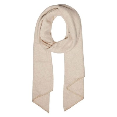 шал,ръкавици,шапки,и,шалове,pieces,pyron,lurex,long,scarf,moonbeam,detail,silver,lurex,(beige)