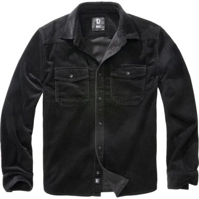риза,с,дълъг,ръкав,мъжки,ризи,brandit,corduroy,classic,long,sleeve,shirt,black
