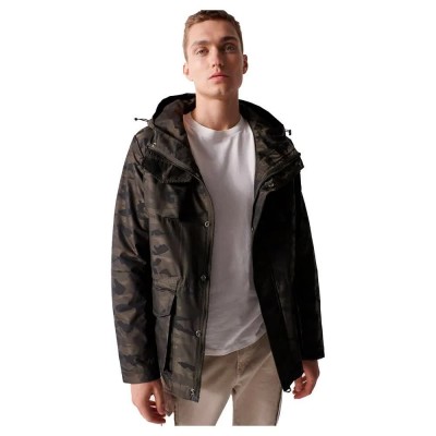 анорак,мъжки,якета,salsa,jeans,s,repel,camouflage,pattern,parka,brown,(brown)