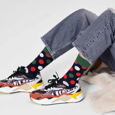 чорапи,мъжки,чорапи,happy,socks,big,dot,hs011,h,socks,blue