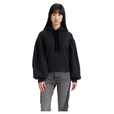 суичър,дамски,блузи,levi´s,®,akane,rusched,hoodie,black,(caviar)