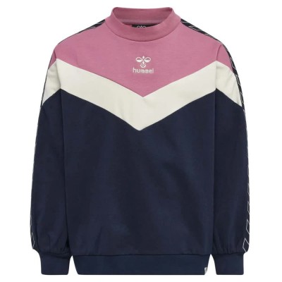 блуза,детски,блузи,hummel,alvilda,sweatshirt,black,iris,(black,pink)