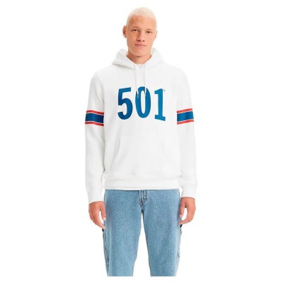 суичър,мъжки,пуловери,levi´s,®,standard,graphic,hoodie,white,(501,stripe,hoodie,white+)