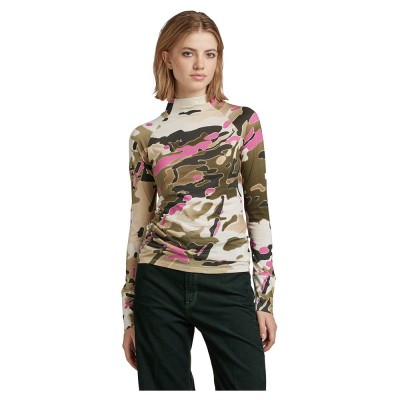 тениска,дамски,тениски,g,star,lecite,slim,long,sleeve,turtle,neck,t,shirt,multicolor
