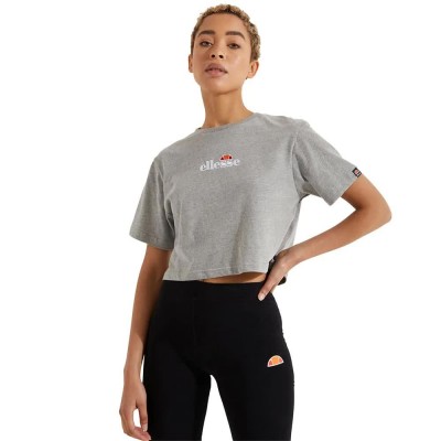 тениска,дамски,тениски,ellesse,fireball,crop,short,sleeve,t,shirt,grey,(grey,marl)