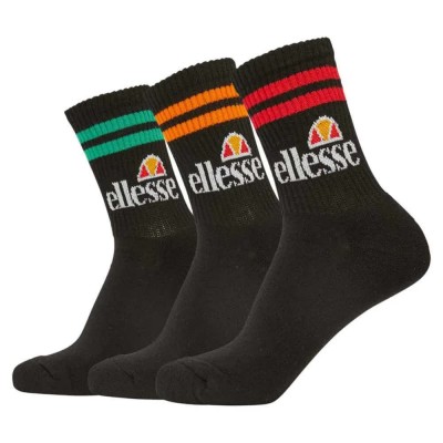 чорапи,мъжки,чорапи,ellesse,pullo,3,units,quarter,short,socks,3,pairs,black,black,(black)