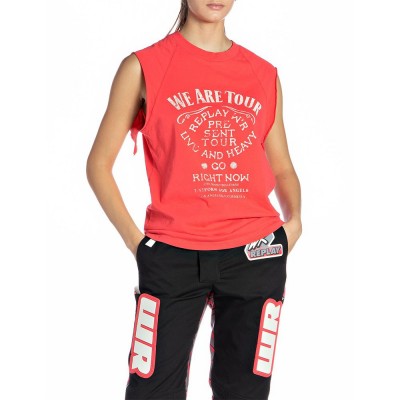 тениска,дамски,тениски,replay,vd6001.000.v23416,sleeveless,t,shirt,red