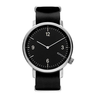 часовник,часовници,komono,w1953,watch,silver,(silver,black,black)