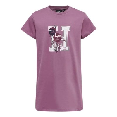 рокля,дамски,поли,и,рокли,hummel,architecture,short,sleeve,dress,purple,(bordeaux)