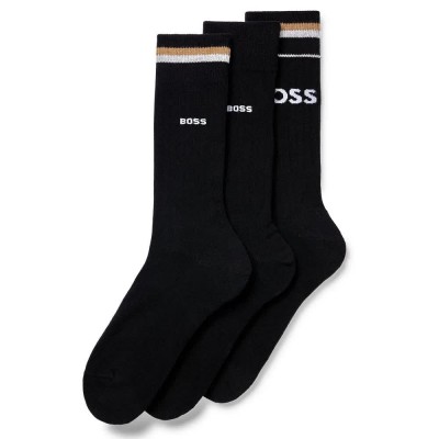 чорапи,мъжки,чорапи,дамски,чорапи,boss,rs,rib,iconic,cc,10249334,01,socks,3,pairs,black,(black)
