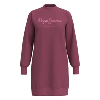 рокля,дамски,поли,и,рокли,pepe,jeans,lexie,long,sleeve,dress,pink