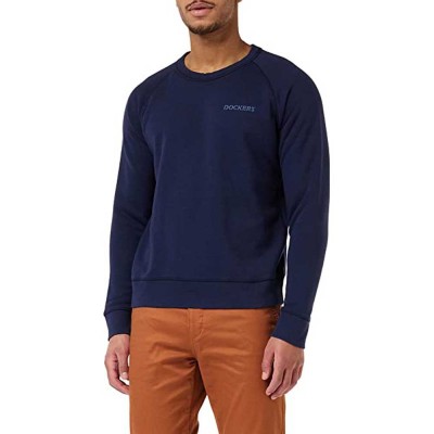 блуза,мъжки,пуловери,dockers,icon,crew,brushed,sweatshirt,blue