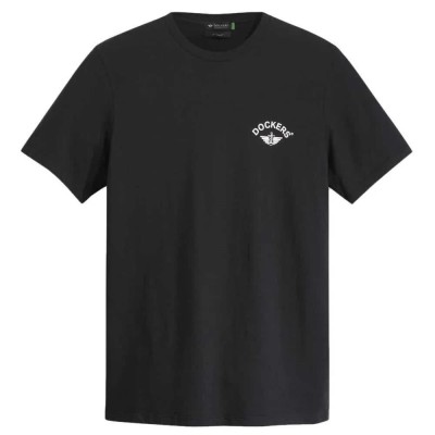 тениска,мъжки,тениски,dockers,logo,stencil,short,sleeve,t,shirt,1,fan,tee,beautifu,(black)