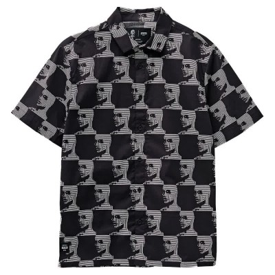 риза,с,къс,ръкав,мъжки,ризи,globe,circuits,short,sleeve,shirt,black