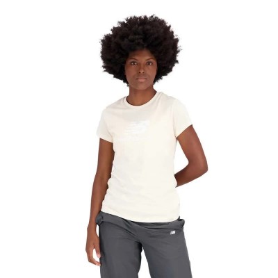 тениска,дамски,тениски,new,balance,essentials,stacked,logo,short,sleeve,t,shirt,team,cream,(white)