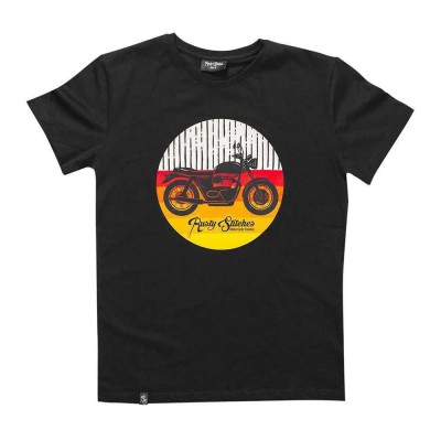 тениска,мъжки,тениски,дамски,тениски,rusty,stitches,sunset,short,sleeve,t,shirt,black,(black)