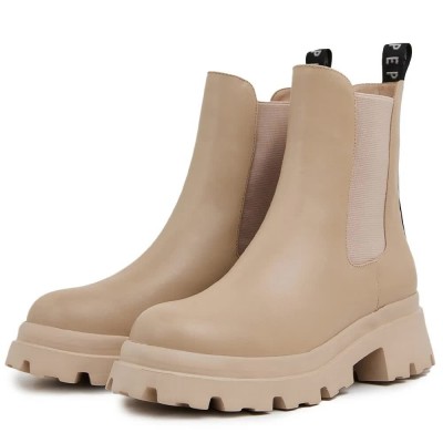 дамски,боти,мъжки,боти,pepe,jeans,lol,chelsea,booties,brown,(ecru)