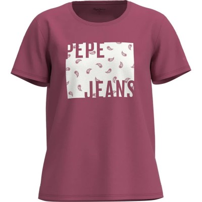 тениска,дамски,тениски,pepe,jeans,lucie,short,sleeve,t,shirt,pink,(dark,blush)