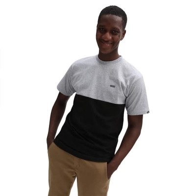 тениска,мъжки,тениски,vans,colorblock,short,sleeve,t,shirt,black,grey,(athletic,heather,black)