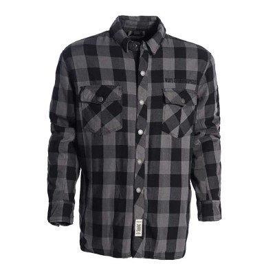 риза,с,дълъг,ръкав,мъжки,ризи,west,coast,choppers,flannel,aramidic,lining,long,sleeve,shirt,grey,(grey,black)