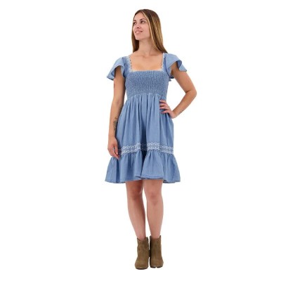 рокля,дамски,поли,и,рокли,pepe,jeans,adele,short,sleeve,dress,blue