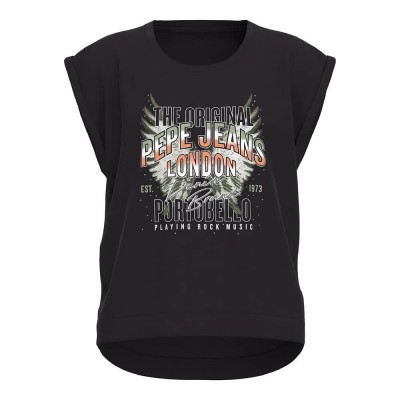 тениска,дамски,тениски,pepe,jeans,orlene,short,sleeve,t,shirt,black,(grey)