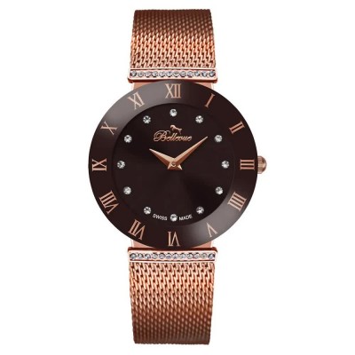 часовник,часовници,bellevue,f130,watch,golden,(rose,brown,mineral)