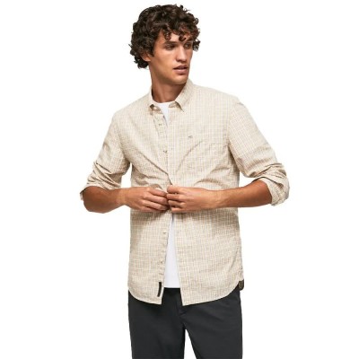 риза,с,дълъг,ръкав,мъжки,ризи,pepe,jeans,lincoln,long,sleeve,shirt,beige