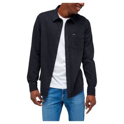 риза,с,дълъг,ръкав,мъжки,ризи,lee,button,down,long,sleeve,shirt,black