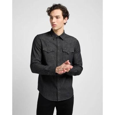 риза,с,дълъг,ръкав,мъжки,ризи,lee,regular,western,long,sleeve,shirt,brown,(washed,black)