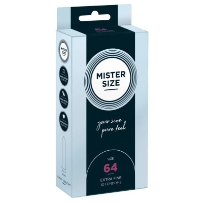 хигиена,тяло,mister,size,smooth,extra,fine,size,64,condoms,10,units,clear,(clear)